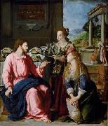 Alessandro Allori Christ with Mary and Martha painting